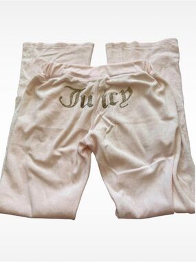 Juicy Light Pink Velour Y2K Jogger Pants